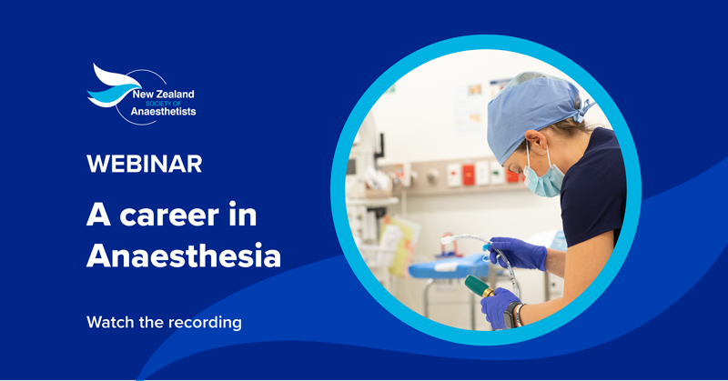 A Career in Anaesthesia Webinarbackground Image