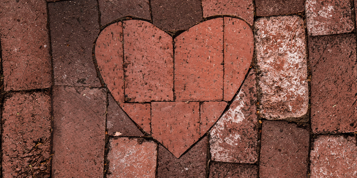 heart in bricks