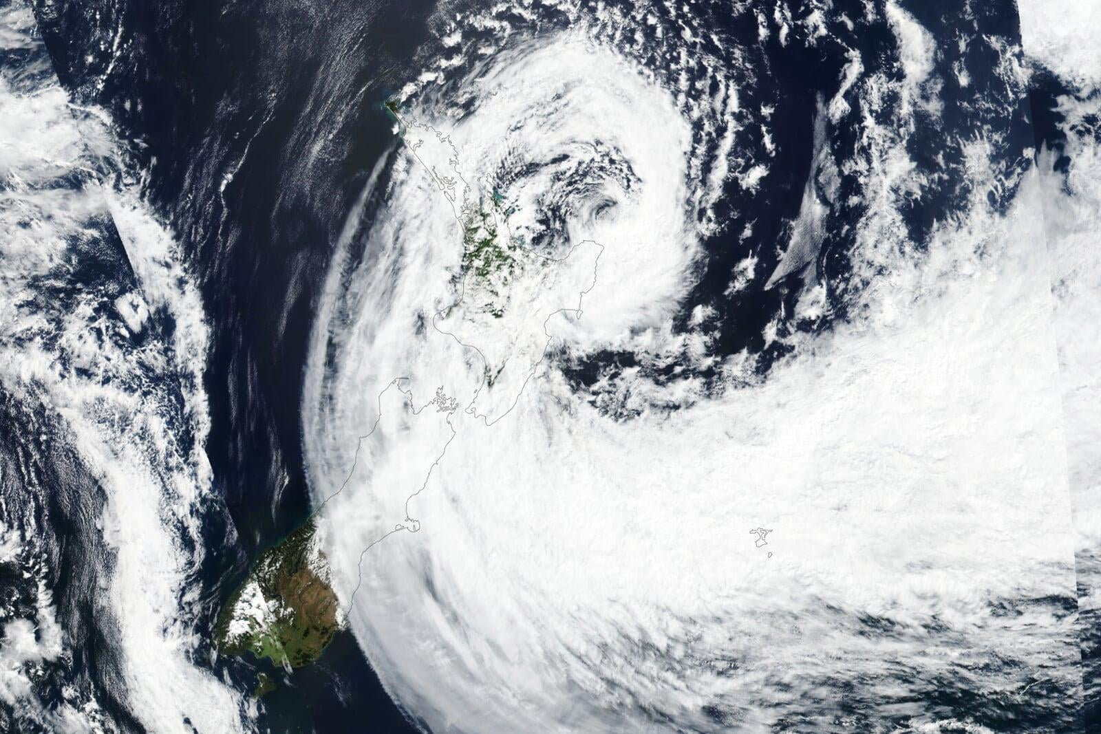Cyclone over New Zealand